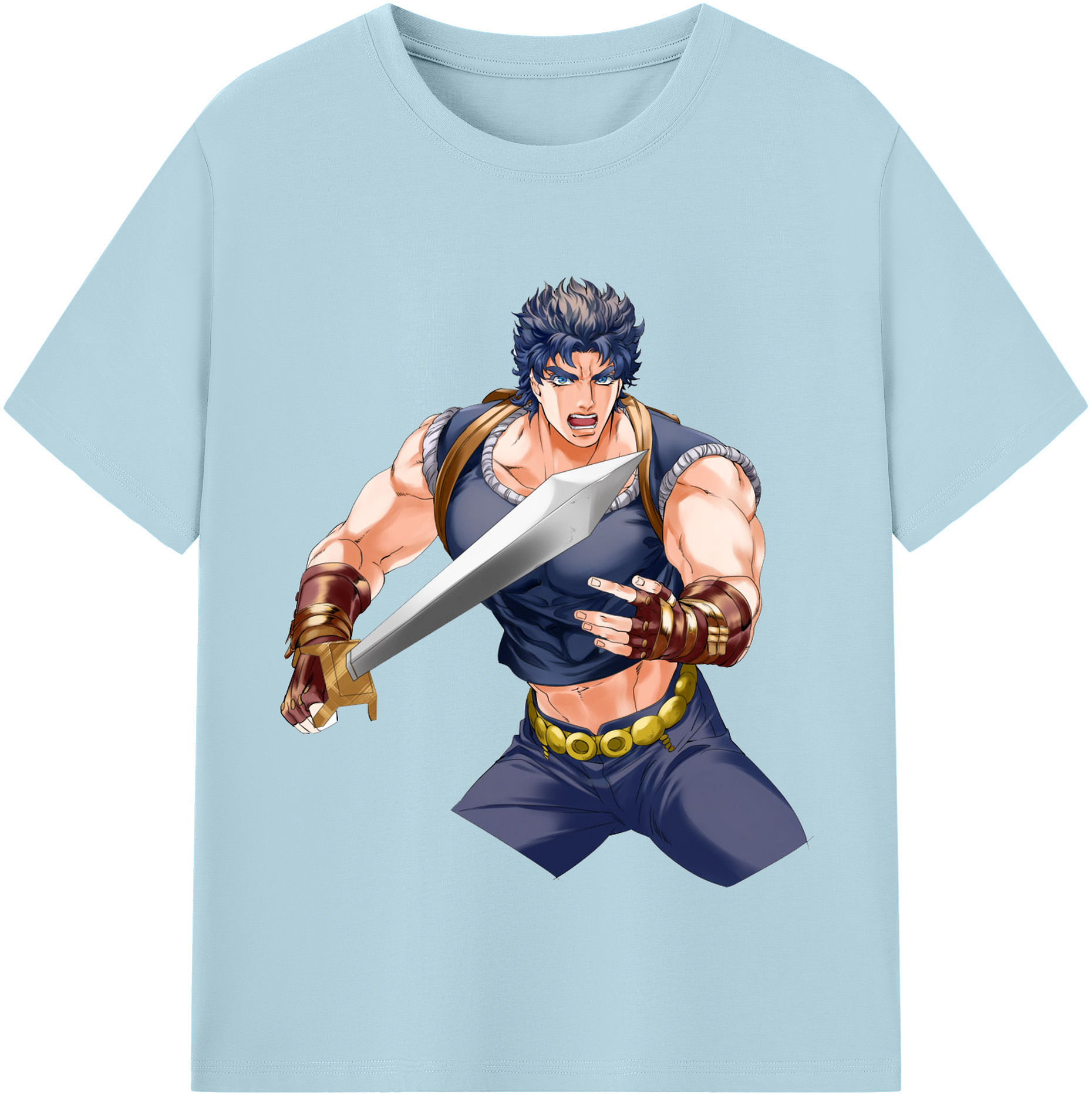 （画像用） ジョジョの奇妙な冒険 /ジョナサン?ジョースター JoJo's Bizarre Adventure Jonathan Joestar 綿100％半袖Tシャツ（フロントプリント）